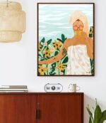 Buy the Earl Grey modern boho illustration painting Art Print by artist Uma Gokhale 83 Oranges unique artist-designed wall art & home décor