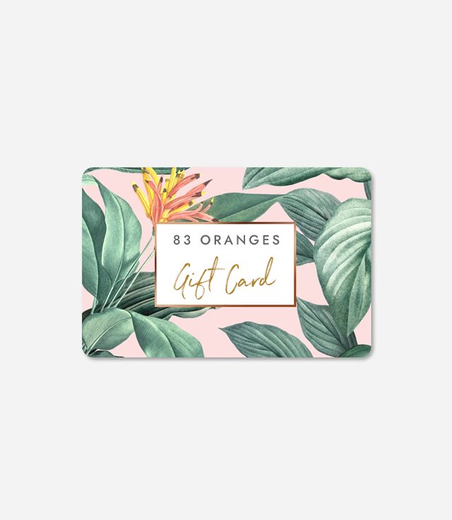 83 Oranges shop art gift card $100