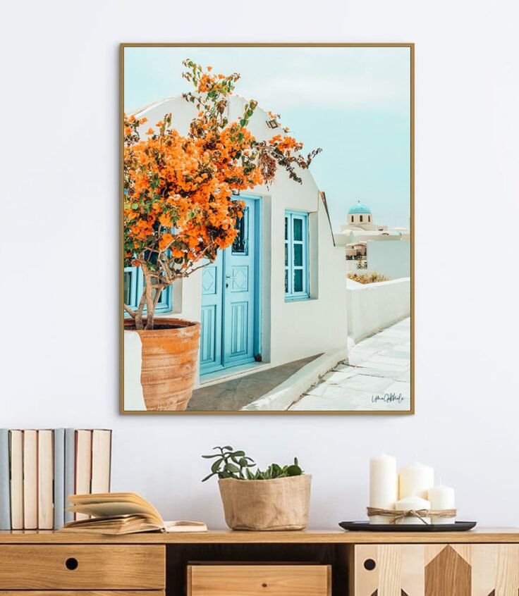 Buy And Then God Said Let There Be Greece modern boho photography/digital art original Art Print by artist Uma Gokhale 83 Oranges unique artist-designed wall art & home décor