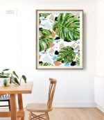 Shop Tropical & Terrazzo nature modern boho botanical trendy Art Print by artist Uma Gokhale 83 Oranges unique artist-designed wall art & home décor