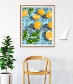 Shop Sweet Just Isn't As Sweet Without The Sour botanical modern boho illustration painting Art Print by artist Uma Gokhale 83 Oranges unique artist-designed wall art & home décor