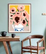 Shop Sunshine On a Cloudy Day tropical botanical modern boho illustration painting Art Print by artist Uma Gokhale 83 Oranges unique artist-designed wall art & home décor