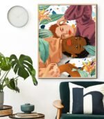 Shop Love is not a color. Character is not a shade of skin anti-racism women empowerment botanical modern boho illustration painting Art Print by artist Uma Gokhale 83 Oranges unique artist-designed wall art & home décor