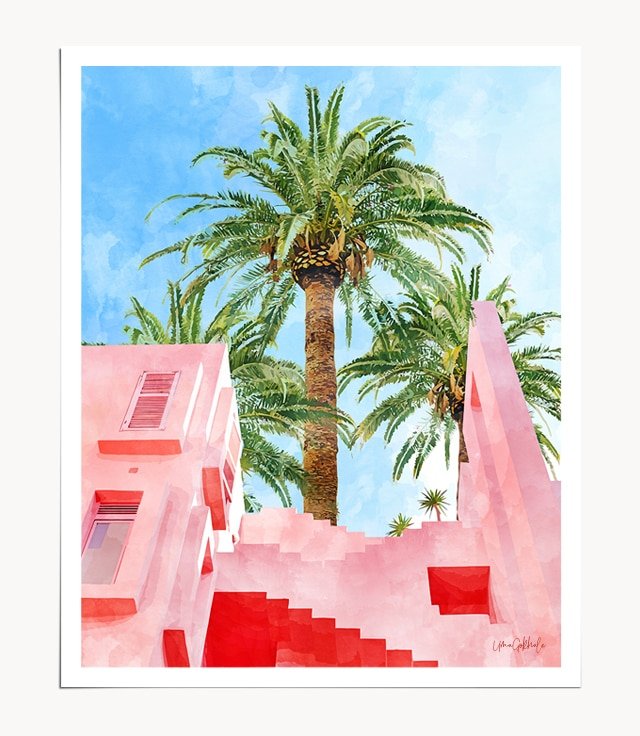 The Pink House Art Print by Simon Stockley - endemicworld