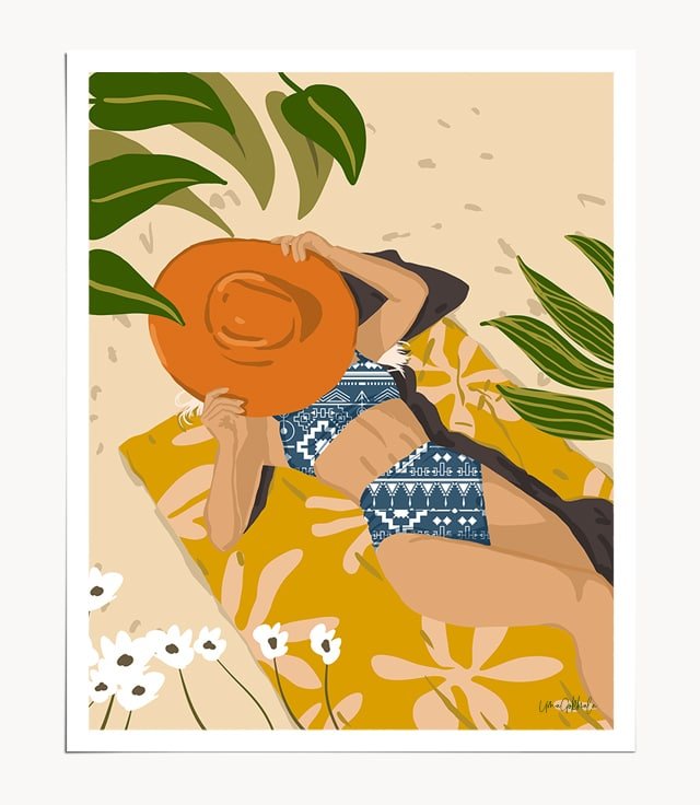 Shop Wherever you go, bring your own sunshine modern boho illustration painting Wherever You Go, Bring Your Own Sunshine