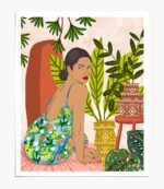 Shop Anything Worth Having, Is Worth The Wait modern boho illustration painting Art Print by artist Uma Gokhale 83 Oranges unique artist-designed wall art & home décor