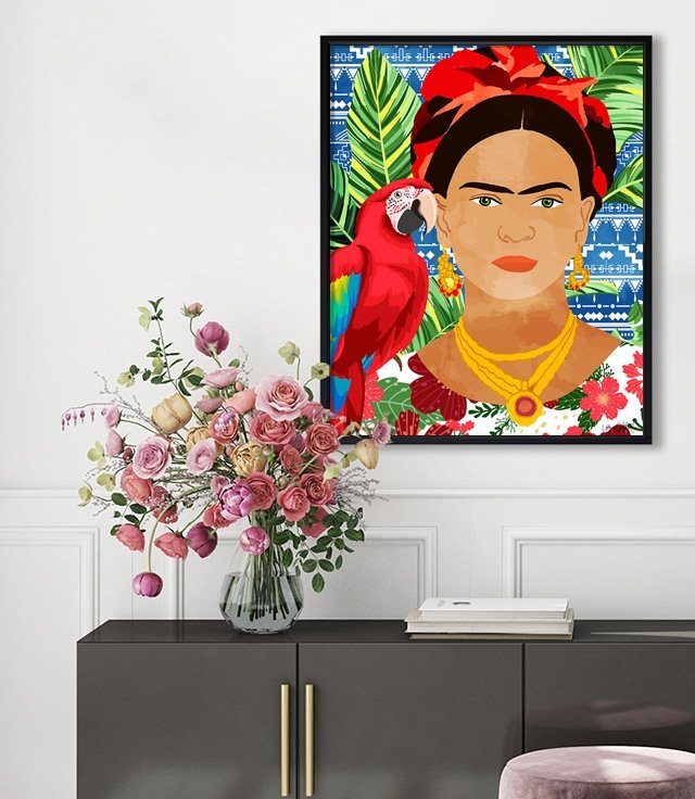 Shop I Am My Own Muse modern boho illustration painting Art Print by artist Uma Gokhale 83 Oranges unique artist-designed wall art & home décor