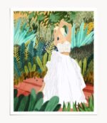 Shop Forest Bride modern boho illustration painting Art Print by artist Uma Gokhale 83 Oranges unique artist-designed wall art & home décor