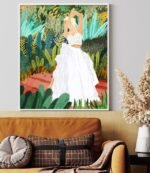 Shop Forest Bride modern boho illustration painting Art Print by artist Uma Gokhale 83 Oranges unique artist-designed wall art & home décor