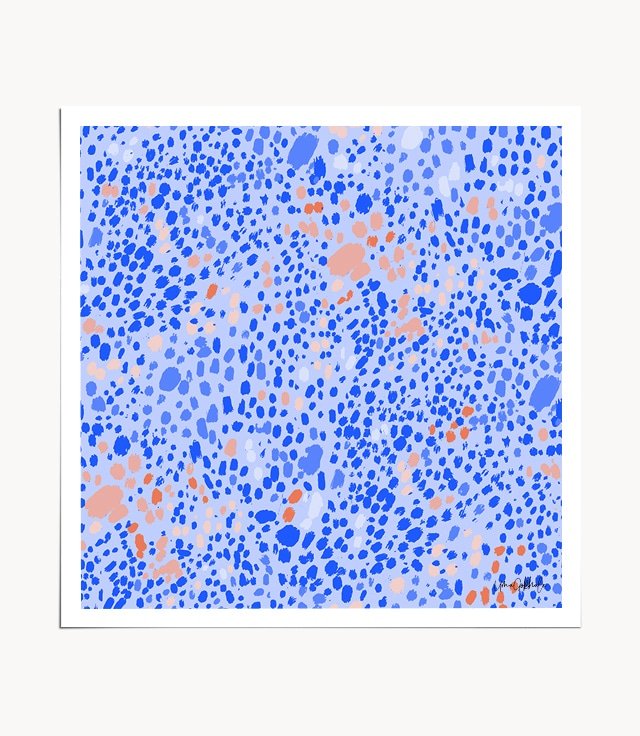 Shop Violet Leopard abstract modern Art Print by artist Uma Gokhale 83 Oranges unique artist-designed wall art & home décor