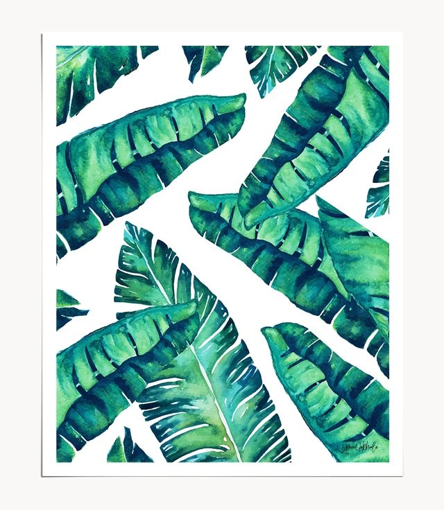 Shop Tropical Glam tropical modern boho Art Print by artist Uma Gokhale 83 Oranges unique artist-designed wall art & home décor