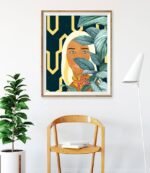 Shop Soul searches all of your hiding places, pining to bring you home modern boho illustration painting Art Print by artist Uma Gokhale 83 Oranges unique artist-designed wall art & home décor