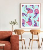 Shop HullaHoops modern boho illustration Art Print by artist Uma Gokhale 83 Oranges unique artist-designed wall art & home décor