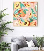 Shop Peach Season Art Print by artist Uma Gokhale 83 Oranges unique artist-designed wall art & home décor