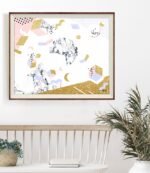Shop Marble Moon Abstraction Art Print, Abstract Luxe Graphic Wall Decor, Neutral Eclectic Modern Quirky Art Print by artist Uma Gokhale 83 Oranges unique artist-designed wall art & home décor