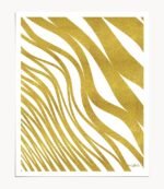 Shop The Golden Wave Art Print, Abstract Geometric Shapes Graphic Wall Decor, Minimal Gold Eclectic Art Print by artist Uma Gokhale unique artist-designed wall art & home décor