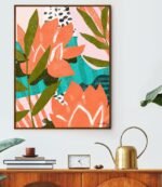 Shop If I had a flower for every time I think about you, I could walk forever in my garden tropical botanical modern illustration Art Print by artist Uma Gokhale unique artist-designed wall art & home décor