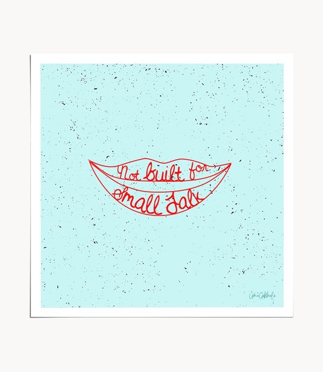 Shop the Not Built for Small Talk modern boho minimal illustration Art Print by artist Uma Gokhale unique artist-designed wall art & home décor