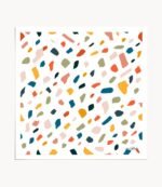 Shop Terrazzo, Colorful Abstract Geometric Shapes, Chic Eclectic Bohemian Art Print by artist Uma Gokhale 83 Oranges unique artist-designed wall art & home décor