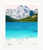 Shop Summer Vibes, Pastel Beach Tropical Vacation, Travel Graphic Art Print by artist Uma Gokhale unique artist-designed wall art & home décor