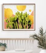 Shop Cactus Dream, Modern Abstract Botanical Graphic Eclectic Art Print by artist Uma Gokhale 83 Oranges unique artist-designed wall art & home décor