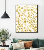 Shop Golden Vines, Minimal Gold Illustration, Luxe Shimmer Botanical Art Print by artist Uma Gokhale 83 Oranges unique wall art & home décor