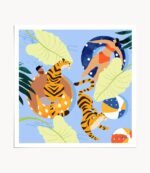 Shop This Summer Art Print, animal pattern, Modern Vibrant Illustration by artist Uma Gokhale 83 Oranges unique wall art & home décor