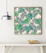 Shop Tropical Bali, Blush Palm Illustration, Monstera Painting Art Print by artist Uma Gokhale 83 Oranges wall art & home décor