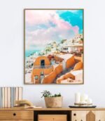 Shop Tropical Vacay, Greece Travel Architecture Photography Art Print signed by artist Uma Gokhale for 83 Oranges unique artist-designed wall art & home décor