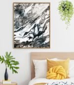 Shop Black Mirror, Abstract Marble Texture, Scandinavian Art Print by artist Uma Gokhale 83 Oranges unique artist-designed wall art & home décor