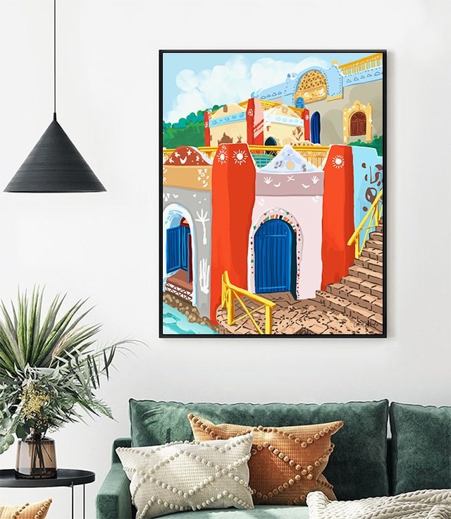 Shop House of Luna, The Goddess of Moon Art Print by artist Uma Gokhale 83 Oranges unique artist-designed wall art & home décor