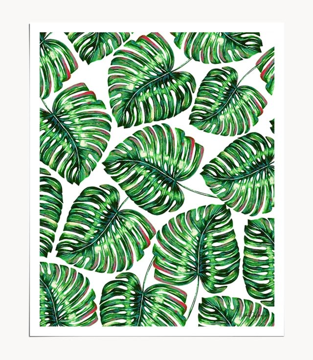 Shop Tropical Greenery Art Print by artist Uma Gokhale 83 Oranges unique artist-designed wall art & home décor