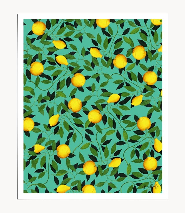 Shop Luxuriance Art Print by artist Uma Gokhale 83 Oranges unique artist-designed wall art & home décor