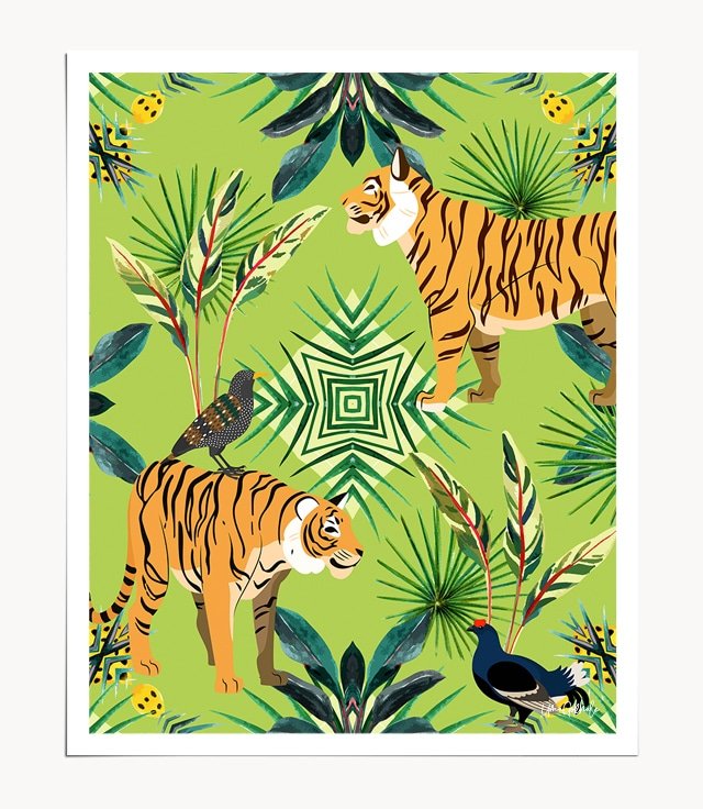 Shop Jungle Love Art Print by artist Uma Gokhale 83 Oranges unique artist-designed wall art & home décor