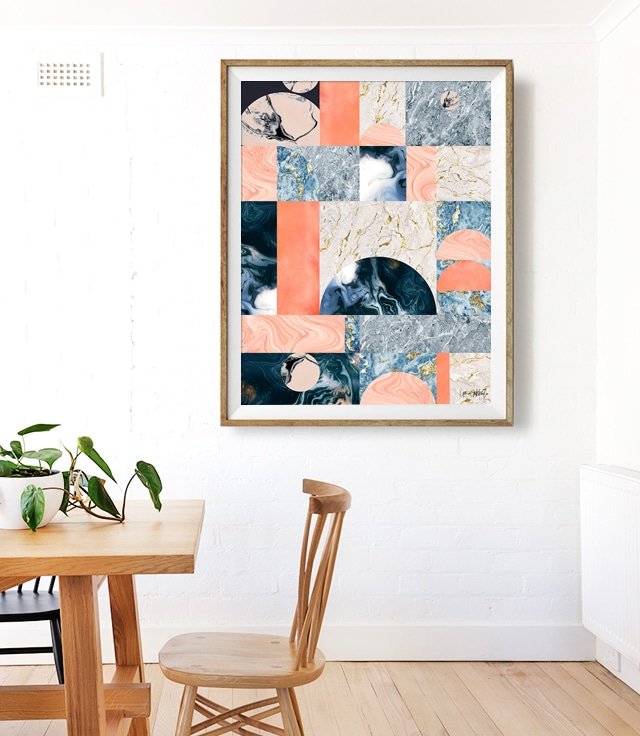 Shop Marble & Lust Art Print by artist Uma Gokhale 83 Oranges unique artist-designed wall art & home décor