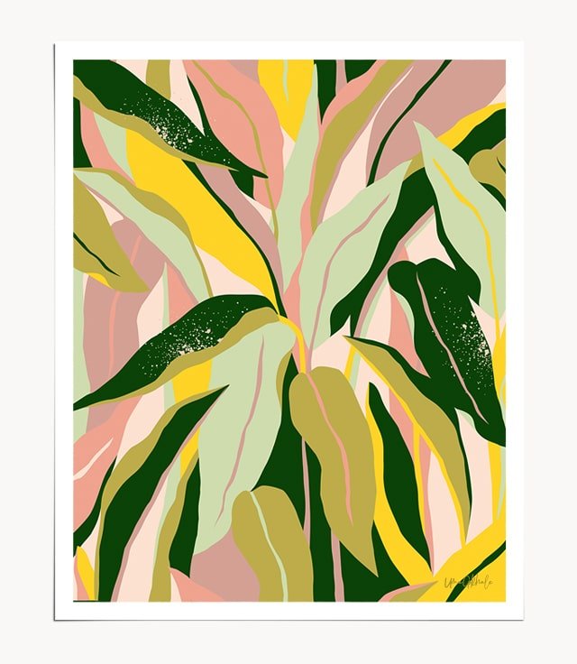 Shop Tropical Houseplant Art Print by artist Uma Gokhale 83 Oranges unique artist-designed wall art & home décor