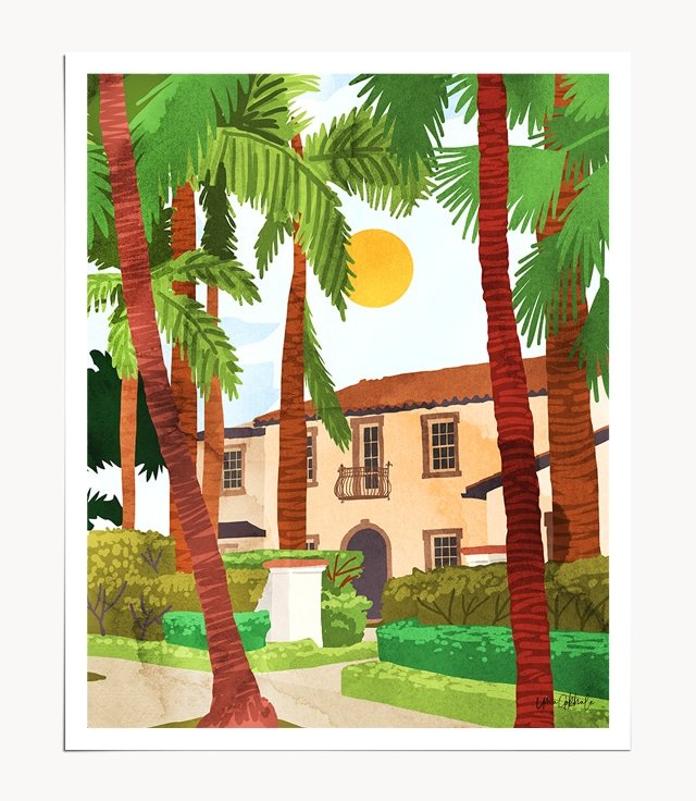 Shop LA Art Print by artist Uma Gokhale 83 Oranges unique artist-designed wall art & home décor