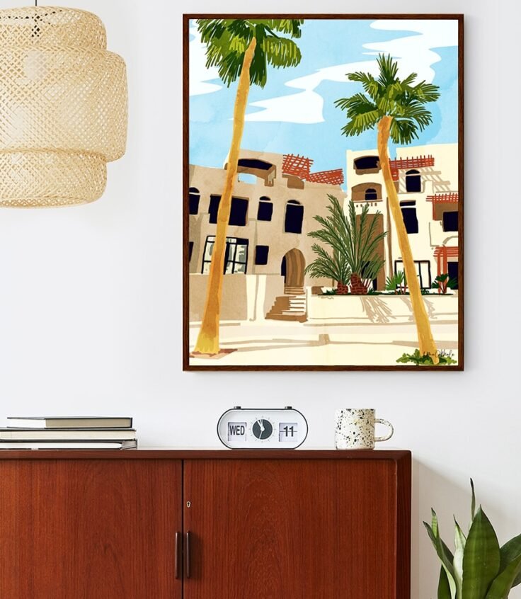 Shop The Villa Art Print by artist Uma Gokhale 83 Oranges unique artist-designed wall art & home décor