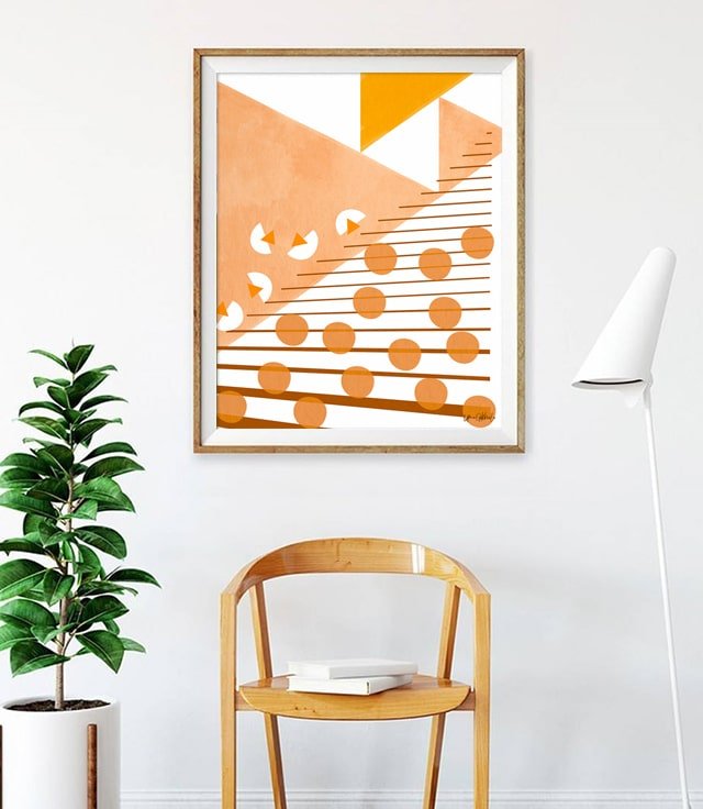 Shop Step Up Art Print by artist Uma Gokhale 83 Oranges artist-designed unique wall art & home décor