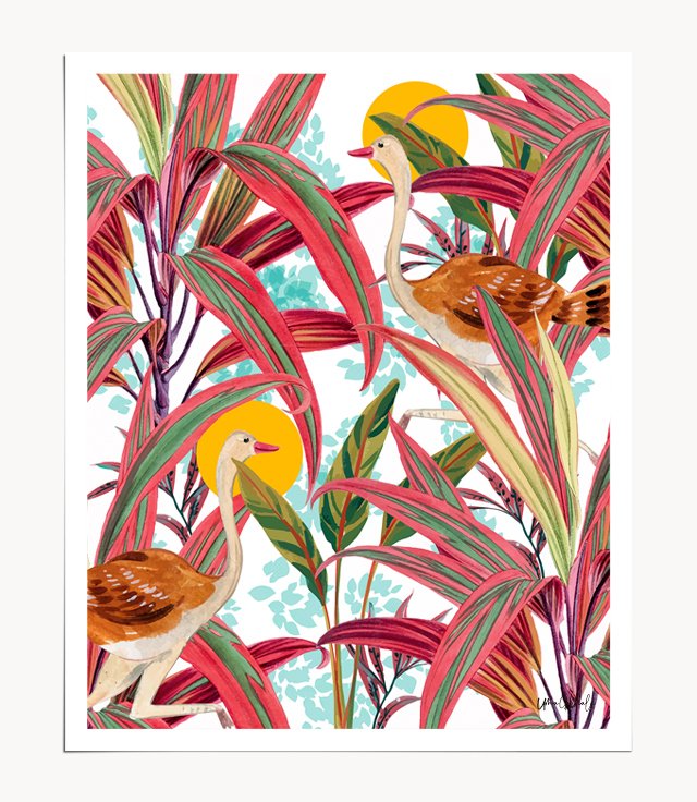 Shop Birds Sunrise Art Print by artist Uma Gokhale 83 Oranges artist-designed unique wall art & home décor