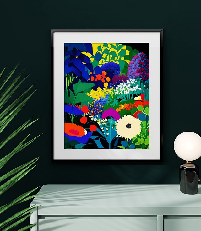 Shop A Beautifully Dark Mind, Botanical Nature Jungle Garden, Eclectic Bohemian Vintage Plants Illustration Art Print by artist Uma Gokhale 83 Oranges artist-designed unique wall art & home décor