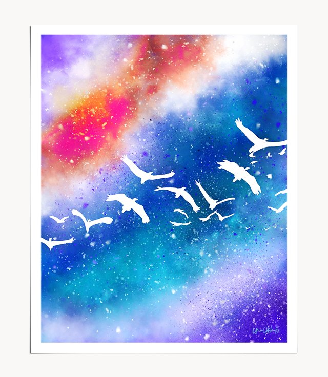 Shop Spread Your Wings Art Print by artist Uma Gokhale 83 Oranges artist-designed unique wall art & home décor