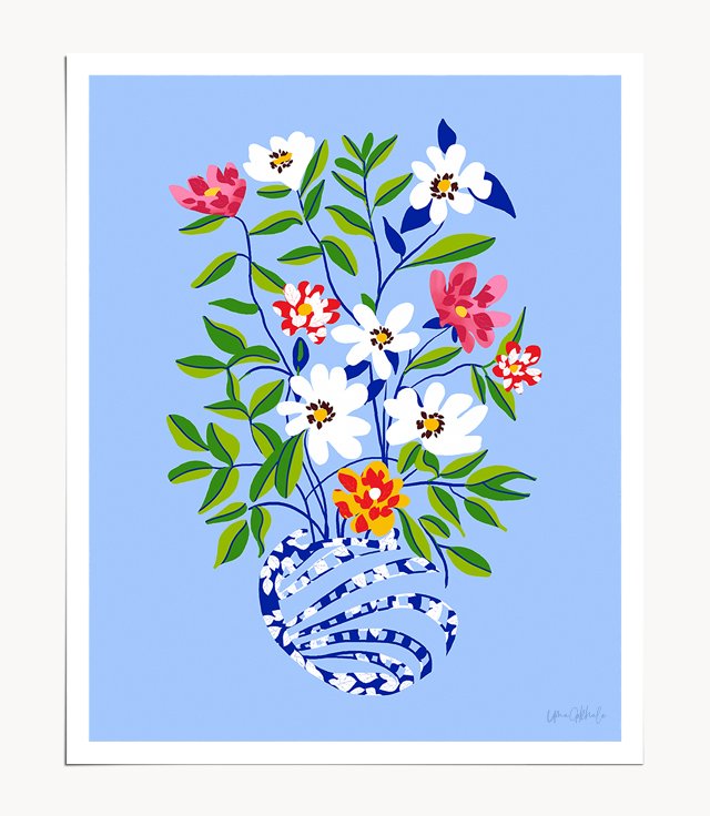 Shop The Floopy Planter Art Print by artist Uma Gokhale 83 Oranges artist-designed unique wall art & home décor