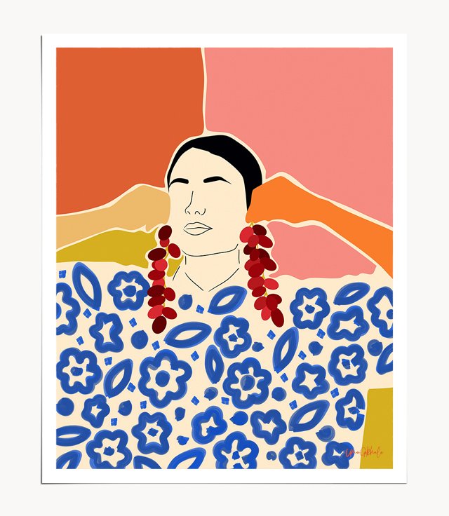 Shop Trends, Bohemian Abstract Matisse Woman Art Print by artist Uma Gokhale 83 Oranges artist-designed unique wall art & home décor