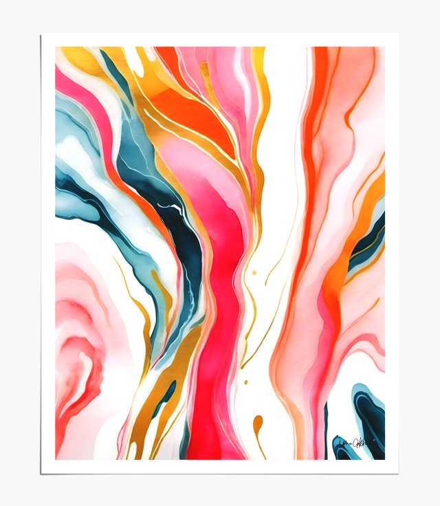 Shop Colorgasmic Marble Art Print by artist Uma Gokhale 83 Oranges artist-designed unique wall art & home décor