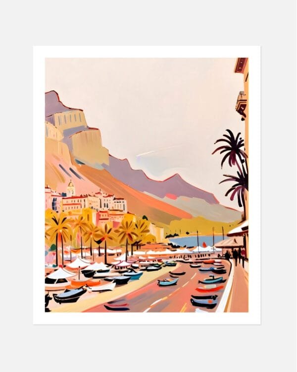 Shop Monte Carlo Romance Painting Art Print, Canvas Print & Fabric Print - exclusively available at 83oranges.com by artist Uma Gokhale India