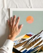 Shop whispers of the summit Dreamy Mountain Collage small batch Art Print, Canvas Print & Fabric Print - exclusively available at 83oranges.com by artist Uma Gokhale India Shop whispers of the summit Dreamy Mountain Collage small batch Art Print, Canvas Print & Fabric Print - exclusively available at 83oranges.com by artist Uma Gokhale India