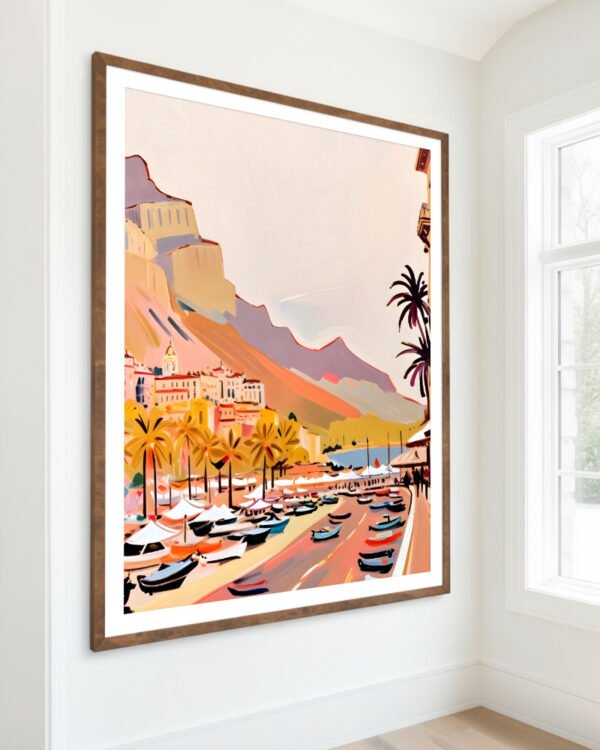 Shop Monte Carlo Romance Painting Art Print, Canvas Print, Commercial digital license & Instant download printable - exclusively available at 83oranges.com by artist Uma Gokhale India