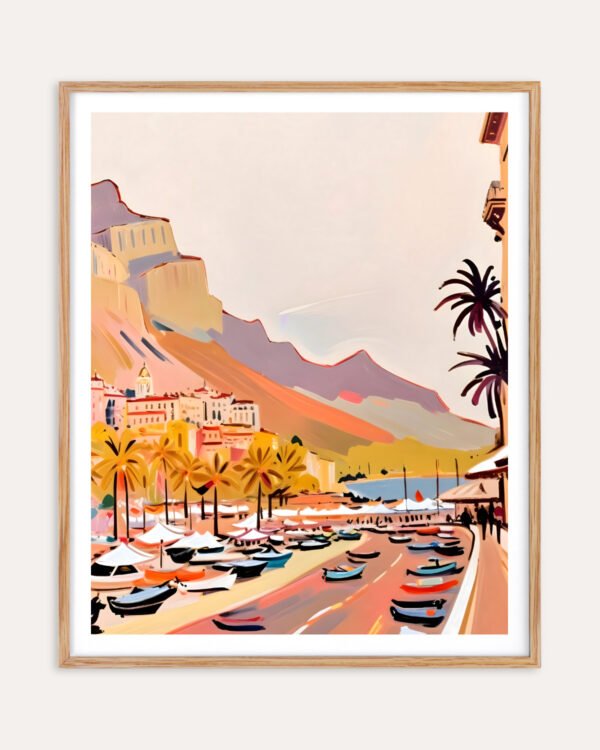 Shop Monte Carlo Romance Painting Art Print, Canvas Print, Commercial digital license & Instant download printable - exclusively available at 83oranges.com by artist Uma Gokhale India