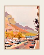 Shop Monte Carlo Romance Painting Art Print, Canvas Print, Commercial digital license & Instant download printable - exclusively available at 83oranges.com by artist Uma Gokhale India